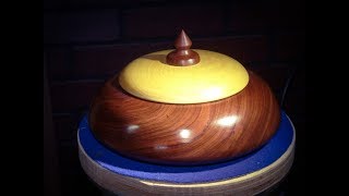 Woodturning Brown Ebony and Yellowheart