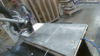 Removing Hard Melamine Back with SandX 4800 - Robotic Sanding