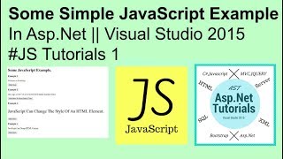 Simple javascript example in asp.net || visual studio 2015 #javascript tutorials 1