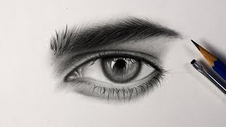 Como Sombrear Um Olho Realista (Sem narração) / How To Draw a Realistic Eye