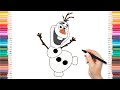 HOW TO DRAW OLAF FROM FROZEN Step by Step Easy