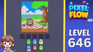 Pixel Flow Level 646 Solution Walkthrough