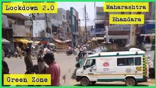 What My city Bhandara looks like in lockdown 2.0 l Honda Shine l Maharashtra l🍊 Zone l Bhandara City