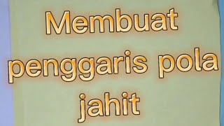 Tutorial Membuat SENDIRI penggaris pola jahit dari Karton