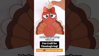 Silly Turkey Craft for Thanksgiving! 🦃🧡 #homeschoolfamily #homeschooling #thanksgiving