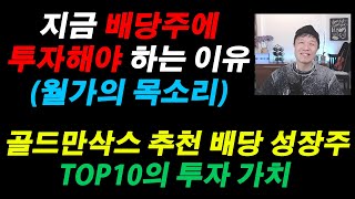 지금 배당주에 투자해야 하는 이유 / 골드만삭스가 추천하는 배당 성장주 TOP10의 투자 가치는? #미국배당주추천 #미국주식분석 #월가의추천주식