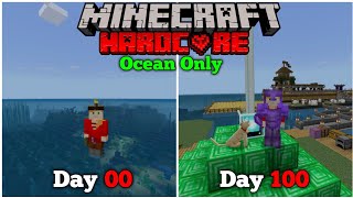 I survived 100 days in Ocean Only World in Minecraft hardcore in hindi ( Herocraft )