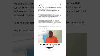 Mr Glenroy Williams | Death Notice | Condolences | BRAGSA
