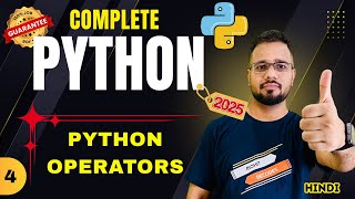 Python Tutorial in Hindi #4 - Arithmetic, Comparison, Logical & Assignment Operators