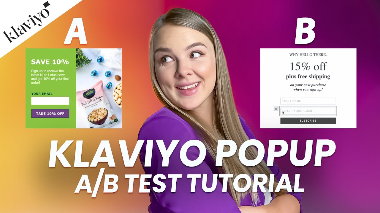 How To A/B Test A Pop-up In Klaviyo | Increase Website Popup Conversion ...