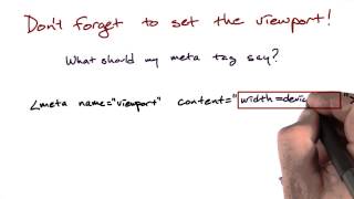 Set viewport width - Mobile Web Development