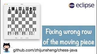 Java Chess 026: Fixing wrong row of the moving piece