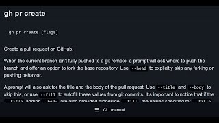 Create a pull requests on GitHub with gh pr create