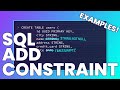 How to use ADD CONSTRAINT in SQL (with examples)