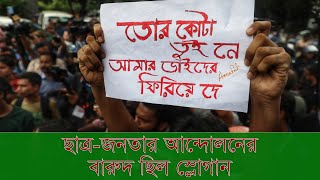 ছাত্র-জনতার আন্দোলনে বারুদ হয়ে ওঠে যেসব স্লোগান