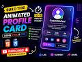 Build a Modern Animated Profile Card Using HTML & CSS | Beginner Project | Code With Fani