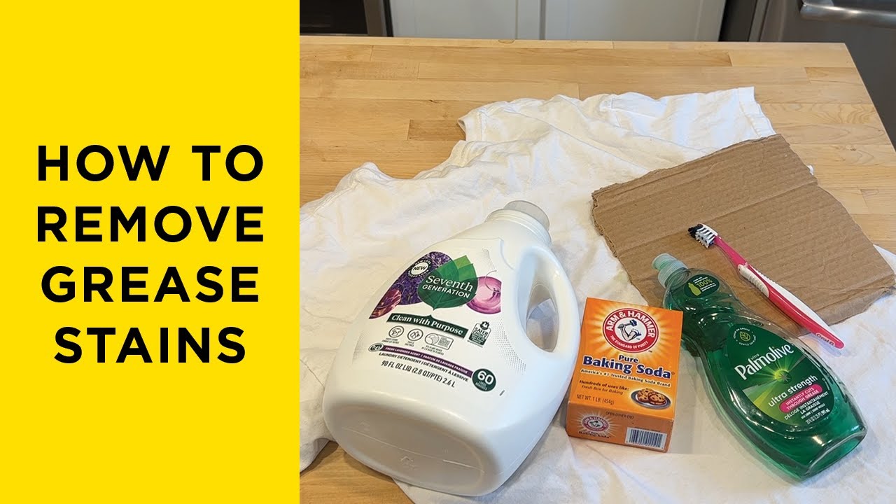 How To Remove Grease Stains From Clothes - YouTube