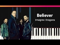 Imagine Dragons - "Believer" EASY Piano Tutorial - Chords - How To Play - Cover