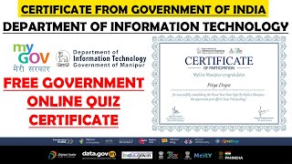 Free My Gov Quiz Certificate | Free Government Certificate | Online Govt Certification
