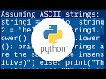 How do I do a case-insensitive string comparison?