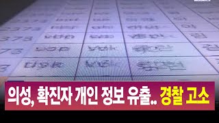 의성 코로나 확진자 개인정보 유출..\