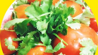 টমেটো 🍅 ধনেপাতার জিভে জল আনা রেসিপি/TOMATO DHONEPATAR RECIPE IN BENGALI #TOMATOVAJI #TOMATOBHAJA