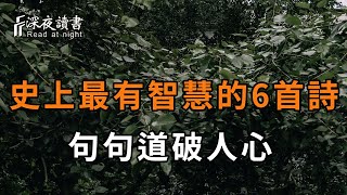 歷史上最有智慧的6首詩詞，句句說破人心！熬不下去的時候，你就看看吧【深夜讀書】