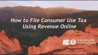 How to File Consumer Use Tax Using Revenue Online