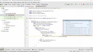 how to update and get time in every second on android studio