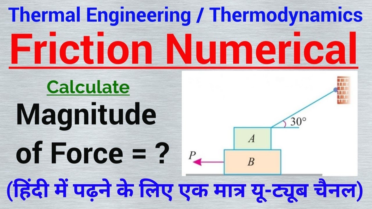 Friction Numerical In Hindi, Friction Numerical Problems, Engineering ...