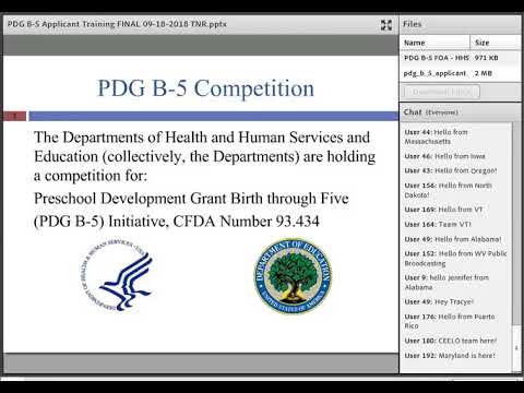 Preschool Development Grant Birth Through Five (PDG B-5) Pre ...