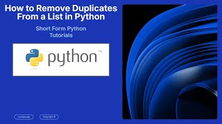 Remove Duplicates from a List in Python | One-Line Solutions for Interviews & Beginners