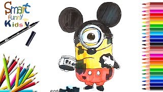 How to Draw Minion Mickey | Cosplay | DespicableMe3 | Painting | Colouring | SFK tv | forkid