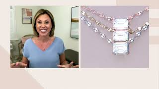 Diamonique Choice of Cut Solitaire Necklace, Sterling Silver on QVC