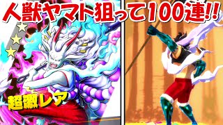 【バウンティラッシュ】人獣ヤマト狙って100連で神引きを狙う！！超バウンティフェス！！【ONE PIECE】