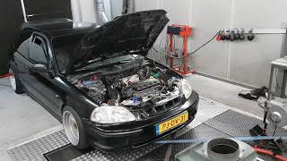 Dolf Dyno Tuned Honda Civic EK3 D15Z6/D16Y8 Comp Cams Stage 2 Dyno Run 1