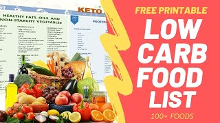 Low Carb Foods List (FREE Printable) - 100+ Foods To Lose Weight Fast