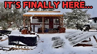 SNOW At My Northern AZ Off-Grid Homestead \u0026 Conversations w/ Meadow