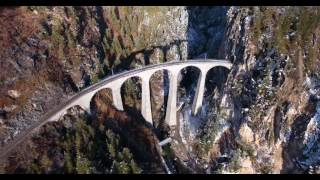 Tamina Gorge and Landwasser Viaduct in Switzerland