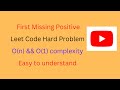 First Missing Positive || 41. LeetCode Problem || in Javascript