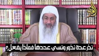 نذر عدة نذور ونسي عددها ماذا يفعل؟ | الشيخ مصطفى العدوي