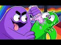 GREEN PROBANDO GRIMACE SHAKE?! Rainbow Friends 2 Animation