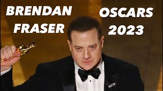Brendan Fraser WINS OSCARS 2023 actor in a leading role THE WHALE #oscars2023 #brendanfraser