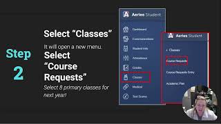 Selection of Course Requests in Homelink Instructions for students 2026 2027 1