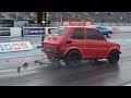 TAZ RACING FIAT 126 V8 REAR END EXPLOSION - SANTA POD RACEWAY