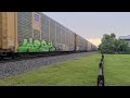 saturday night florida east coast railway train 206 passes historic grant station with gp 40