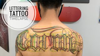 Lettering Tattoo Timelapse