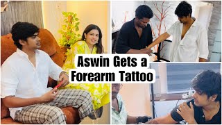 Aswin gets tattoo before baby comes  | Forearm Tattoo | Diya Krishna | Aswin Ganesh