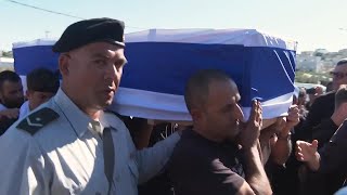 Funeral procession for Israeli Colonel Ahsan Daksa killed in a blast in Jabaliya