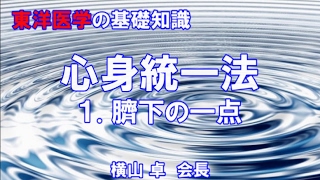 ■東洋医学の基礎知識/【心身統一法：１.臍下の一点】～日本ネッシン協会/１日５分のホットスティックセラピーで健康幸福家族